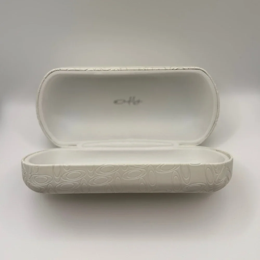 Oakley Eyeglass‎ Case Hard Shell White Ellipse Pattern Protective Storage